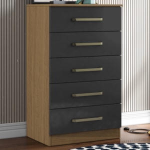 Comoda 5 Gavetas 61 cm 2014140 Atacama Grafite ARMoveis