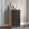 Comoda 5 Gavetas 61 cm 2014140 Atacama Grafite ARMoveis