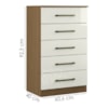 Comoda 5 Gavetas 61 cm 2014140 Atacama Off White ARMoveis