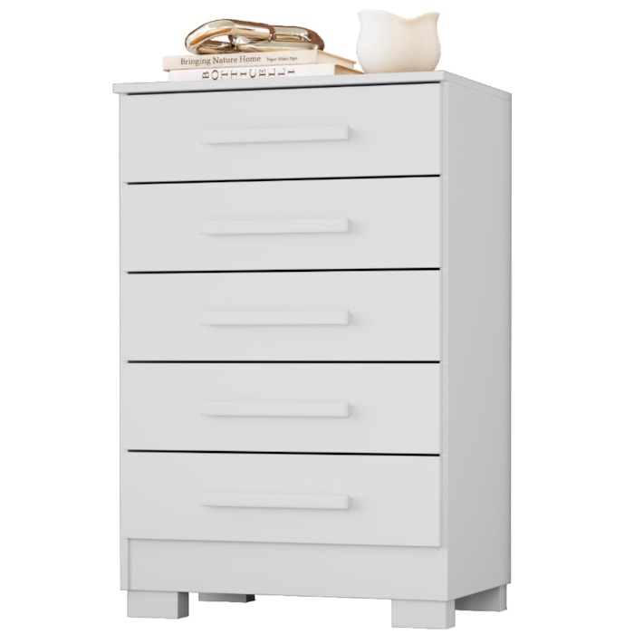 Comoda 5 Gavetas 64 cm Paola Branco RUDK