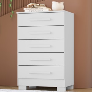Comoda 5 Gavetas 64 cm Paola Branco RUDK