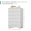 Comoda 5 Gavetas 64 cm Paola Branco RUDK