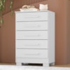 Comoda 5 Gavetas 64 cm Paola Branco RUDK