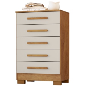 Comoda 5 Gavetas 64 cm Paola Cedro Areia RUDK
