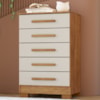 Comoda 5 Gavetas 64 cm Paola Cedro Areia RUDK