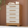 Comoda 5 Gavetas 64 cm Paola Cedro Areia RUDK