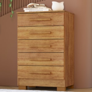 Comoda 5 Gavetas 64 cm Paola Cedro RUDK
