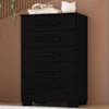 Comoda 5 Gavetas 64 cm Paola Preto RUDK