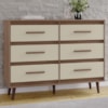 Comoda 6 Gavetas 120 cm Mila Savana Off White Mobbs