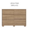 Comoda 6 Gavetas 130 cm Ravenna Jequitiba Brilho HENN