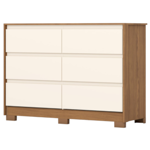 Comoda 6 Gavetas 130 cm Ravenna Nature Off White HENN