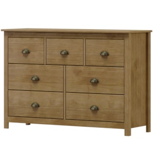 Comoda 7 Gavetas Madeira Maciça 125 cm 9174 Freijo Milani Store Comoda 7 Gavetas Madeira Maciça 125 cm 9174 Freijo Milani Store