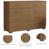Comoda 8 Gavetas 136 cm MDP 2014148 Atacama ARMoveis