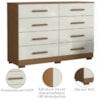 Comoda 8 Gavetas 136 cm MDP 2014148 Atacama Off White ARMoveis