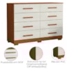 Comoda 8 Gavetas 136 cm MDP 2014148 Cinamomo Off White ARMoveis