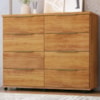 Comoda 8 Gavetas Com Rodizios 121 cm Athenas Cedro RUDK