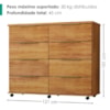Comoda 8 Gavetas Com Rodizios 121 cm Athenas Cedro RUDK