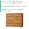 Comoda 8 Gavetas Com Rodizios 121 cm Athenas Cedro RUDK