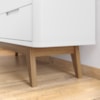 Comoda 8 Gavetas Pes Madeira 135 cm Vicenza Branco DCASA