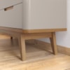 Comoda 8 Gavetas Pes Madeira 135 cm Vicenza Cedro Off White DCASA