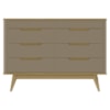 Comoda 8 Gavetas Pes Madeira 135 cm Vicenza Fendi Hannover DCASA