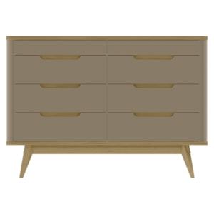 Comoda 8 Gavetas Pes Madeira 135 cm Vicenza Fendi Hannover DCASA