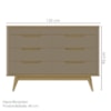 Comoda 8 Gavetas Pes Madeira 135 cm Vicenza Fendi Hannover DCASA