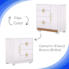 Comoda Com Espelho 4 Gavetas 1P 93 cm BEL Branco Camarim VLR