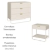 Comoda E 02 Mesas de Cabeceira Organica Off White Artesano