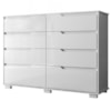 Comoda Georgia 8 Gavetas 147 cm Branco Moval