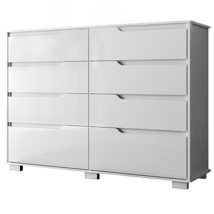 Comoda Georgia 8 Gavetas 147 cm Branco Moval