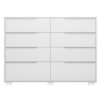 Comoda Georgia 8 Gavetas 147 cm Branco Moval