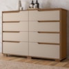 Comoda Georgia 8 Gavetas 147 cm Carvalho Fendi Moval