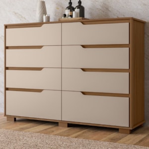 Comoda Georgia 8 Gavetas 147 cm Carvalho Fendi Moval