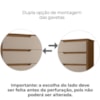 Comoda Georgia 8 Gavetas 147 cm Carvalho Fendi Moval