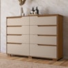Comoda Georgia 8 Gavetas 147 cm Carvalho Fendi Moval