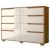 Comoda Georgia 8 Gavetas 147 cm Freijo Off White Moval