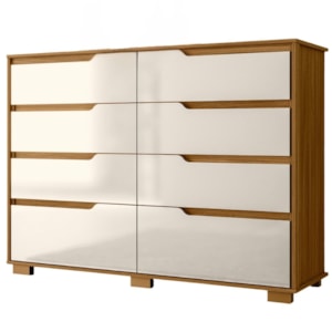 Comoda Georgia 8 Gavetas 147 cm Freijo Off White Moval