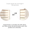 Comoda Georgia 8 Gavetas 147 cm Freijo Off White Moval
