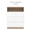 Comoda Infantil 3 Gavetas 75 cm Magia Branco Jequitiba Henn