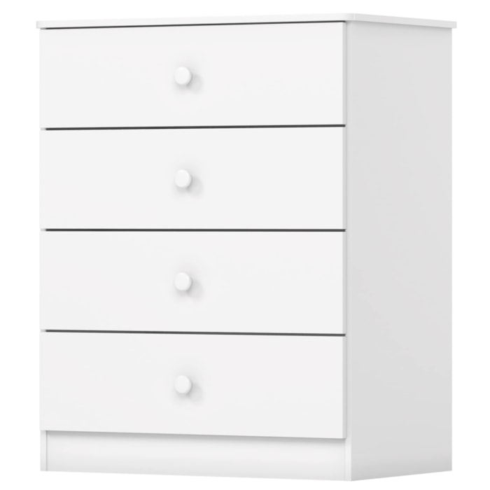 Comoda Infantil 4 Gavetas 65 cm Labirinto Branco Henn