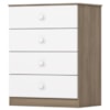 Comoda Infantil 4 Gavetas 65 cm Labirinto Rustico Branco Henn