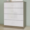 Comoda Infantil 4 Gavetas 65 cm Labirinto Rustico Branco Henn