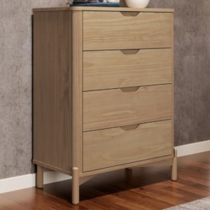 Comoda Madeira Macica Taeda 4 Gavetas 74 cm 3301U Tauari Festra