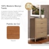 Comoda Madeira Macica Taeda 4 Gavetas 74 cm 3301U Tauari Festra