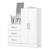 Comoda Multiuso 2 Portas 3 Gavetas Com Espelho 115 cm B700 Branco Briz