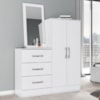 Comoda Multiuso 2 Portas 3 Gavetas Com Espelho 115 cm B700 Branco Briz