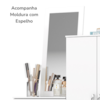 Comoda Multiuso 2 Portas 3 Gavetas Com Espelho 115 cm B700 Branco Briz
