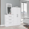 Comoda Multiuso 2 Portas 3 Gavetas Com Espelho 115 cm B700 Branco Briz