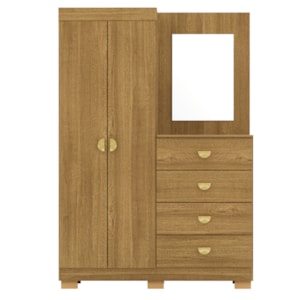 Comoda Roupeiro Espelho 120 cm 2 Portas 20034 Nature VLR Comoda Roupeiro Espelho 120 cm 2 Portas 20034 Nature VLR